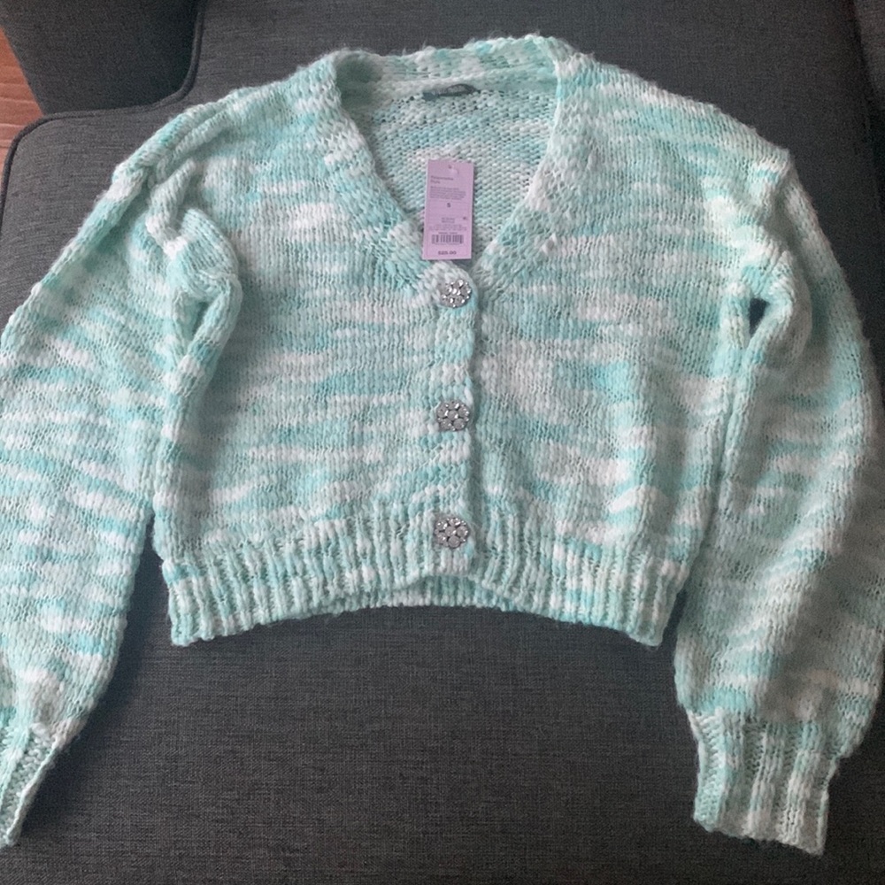 New Wild Fable -mint color size S crop sweater